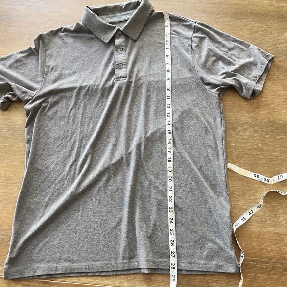 Free Fly Polo Shirt Mens Large Performance Bamboo Gray Outdoors Active Fishing - Picture 8 of 8